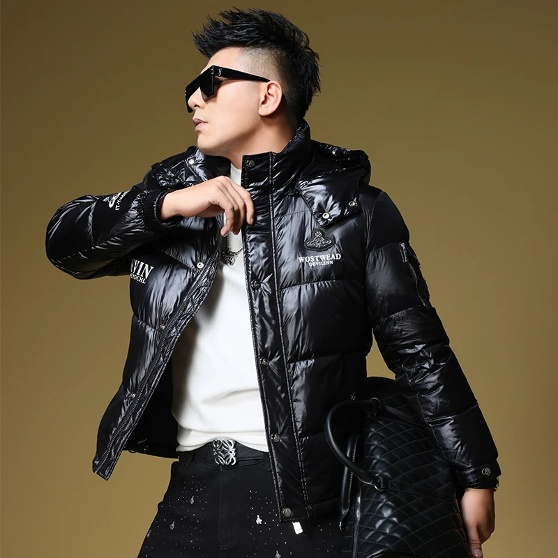 高端专柜男加厚保暖冬装短款2025新款冬季防寒外套男装羽绒服