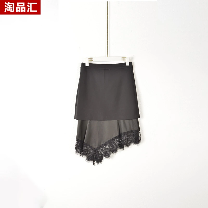 【Y专柜捡漏】深圳高端女装KBC-蕾丝拼接半裙0811-黑色正码