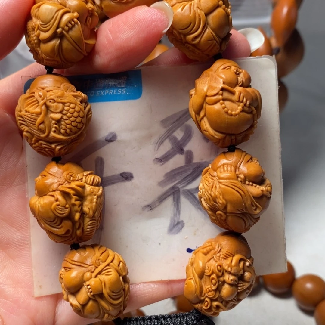 橄榄核手串/手链瑞兽财神开裂