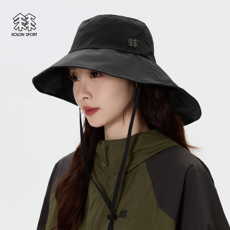 KOLON SPORT可隆女士宽帽檐渔夫帽可造型防晒UPF50+户外遮阳帽