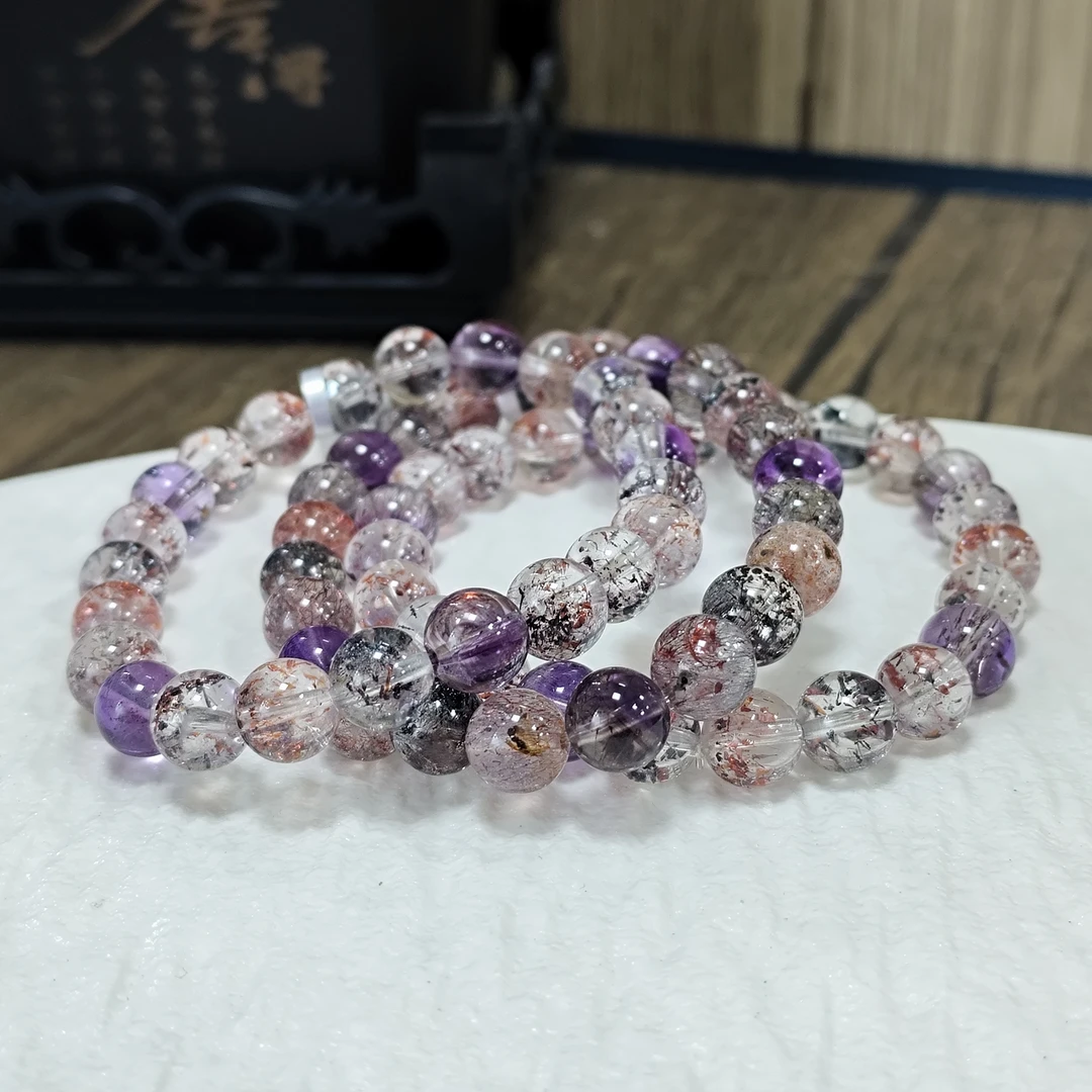 【书记甄选】天然仙女超七单圈手链 多样性发一件 约8mm 1887BB