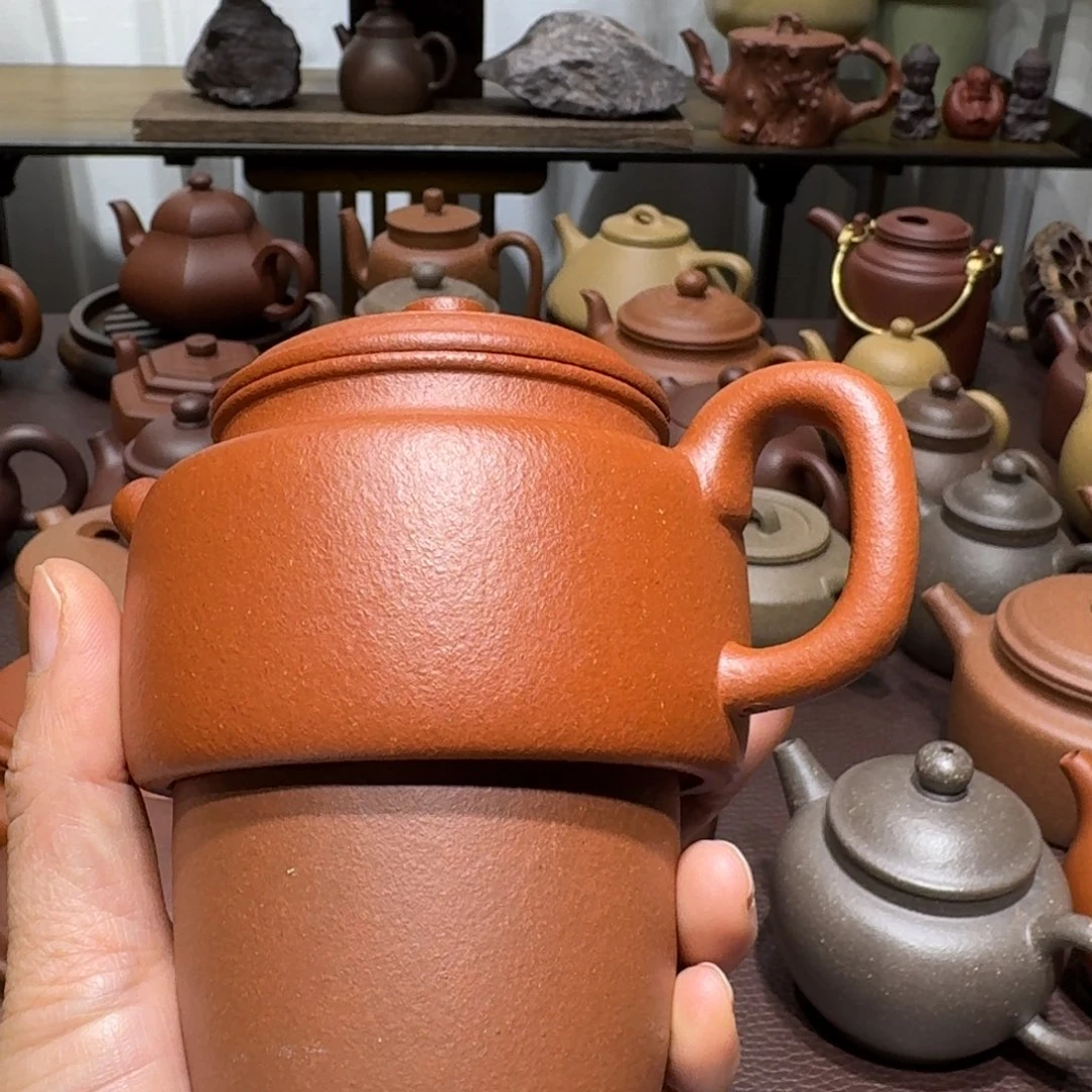 紫砂茶壶小***僧红降坡德中微瑕