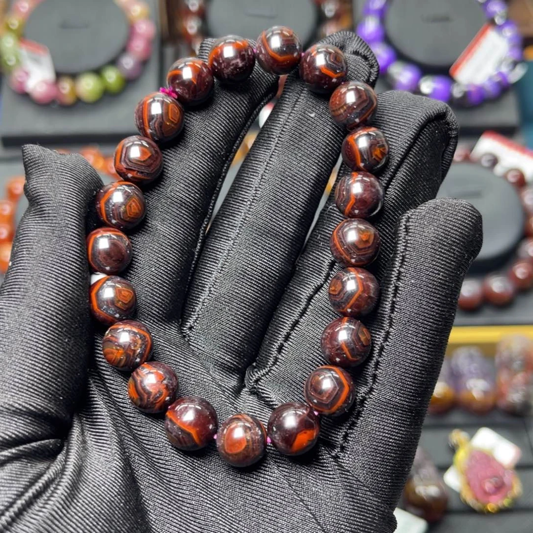 水晶未镶嵌手链极光八卦眼单圈9mm