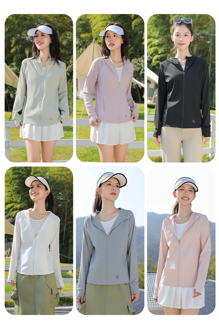 锦纶防晒衣夏季防紫外线长袖透气轻薄时尚男女同款气质休闲百搭