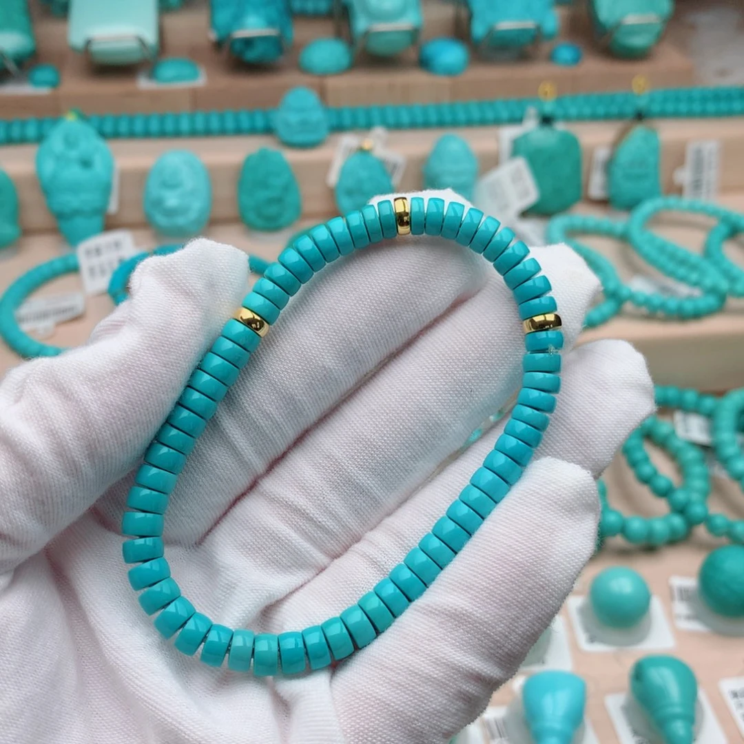 未镶嵌绿松石珠宝奇石5.5mm