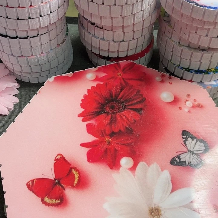 塑料八边形印花带盖子带隔断