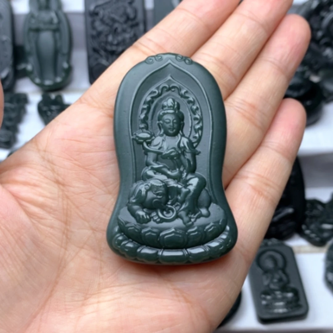 【闪购商品】颈饰未镶嵌和田玉双面雕刻