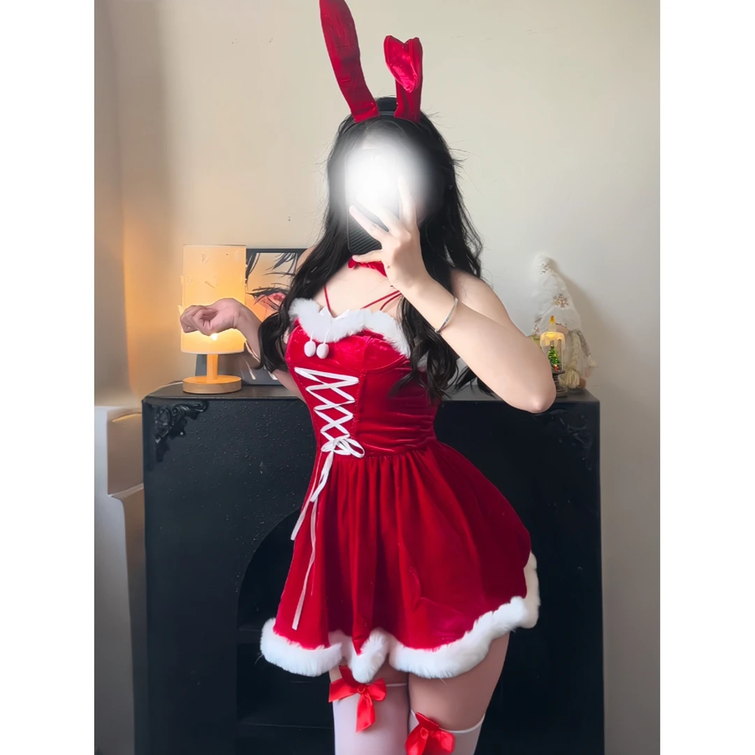 Pure Love【雪域兔叽】新年战袍纯欲氛围感连衣裙甜美可爱cos兔女郎