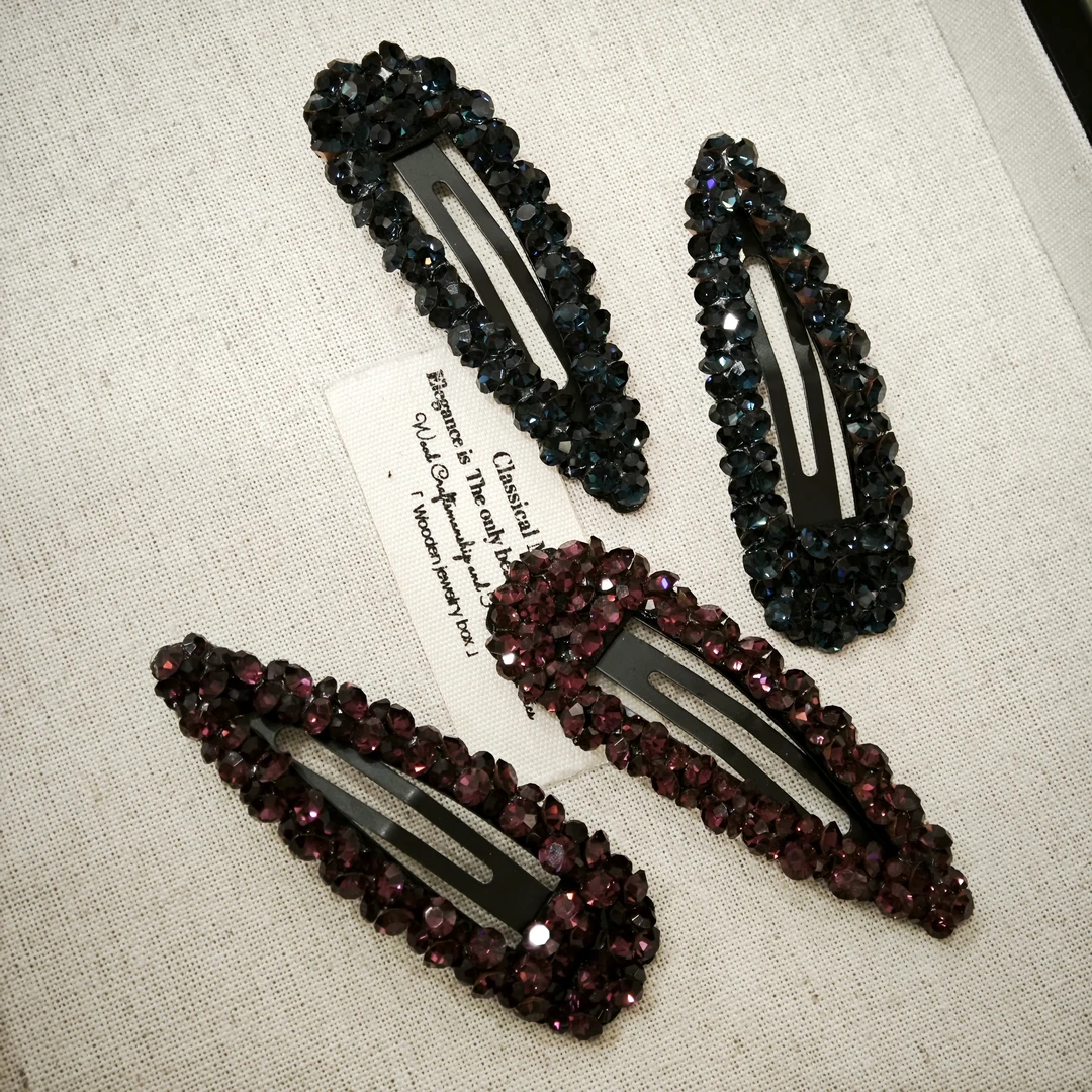 韩国 东大门 高级施华洛钻掰掰夹（一对）