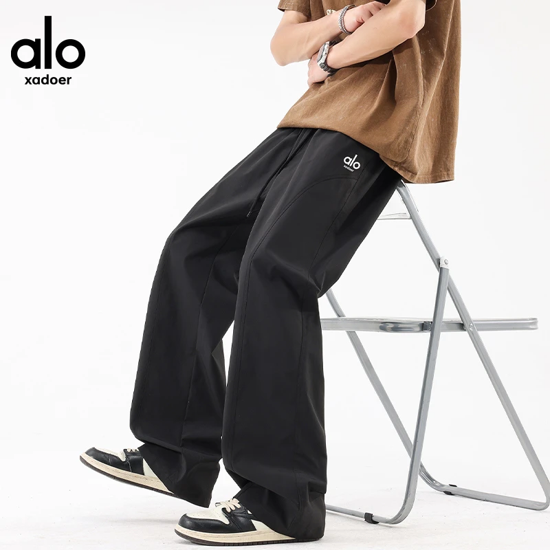 秋季男士运动时尚百搭直筒裤潮流显高痞帅潮男裤子