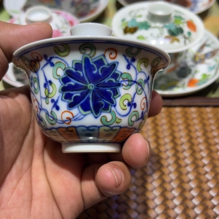纯手绘精品盖碗杯