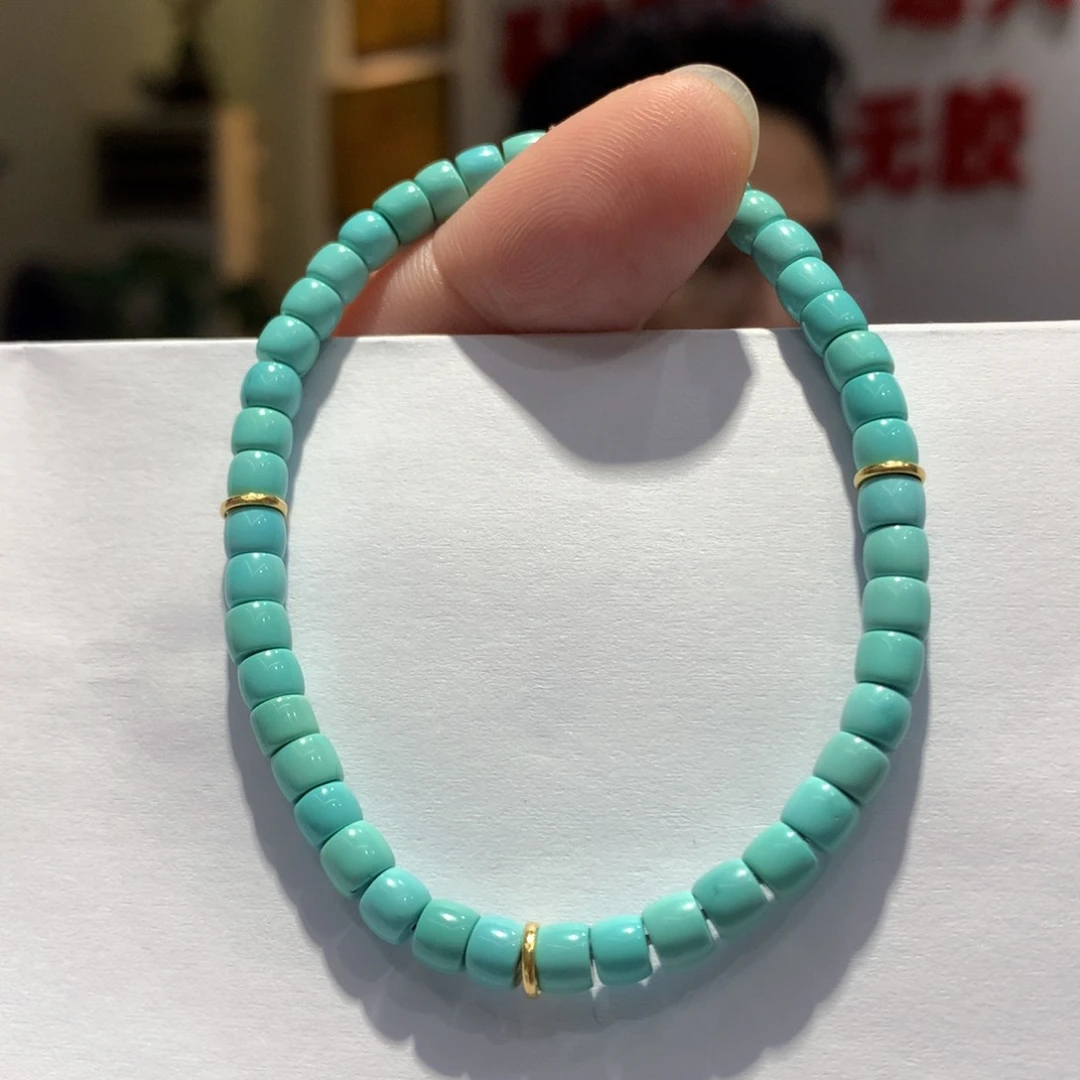 18K金镶嵌绿松石单圈