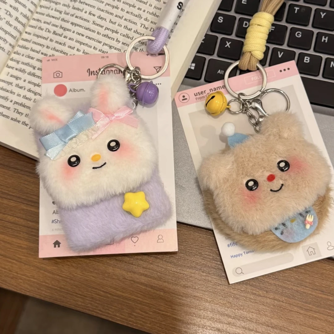 小兔小熊手工diy折叠卡通可爱化妆镜便携随身镜送女朋友闺蜜礼物