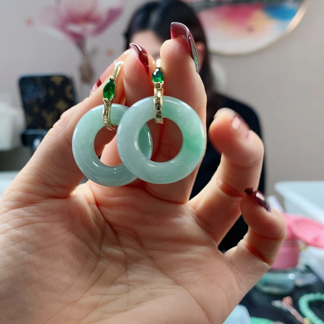 【闪购商品】翡翠耳饰未镶嵌，