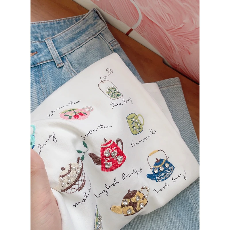 【九宫格满绣T】百搭减龄圆领简约基础短袖T恤