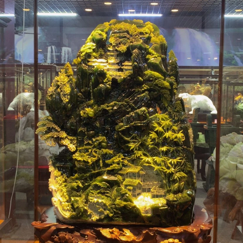 【闪购商品】未镶嵌蛇纹石玉摆件覆膜