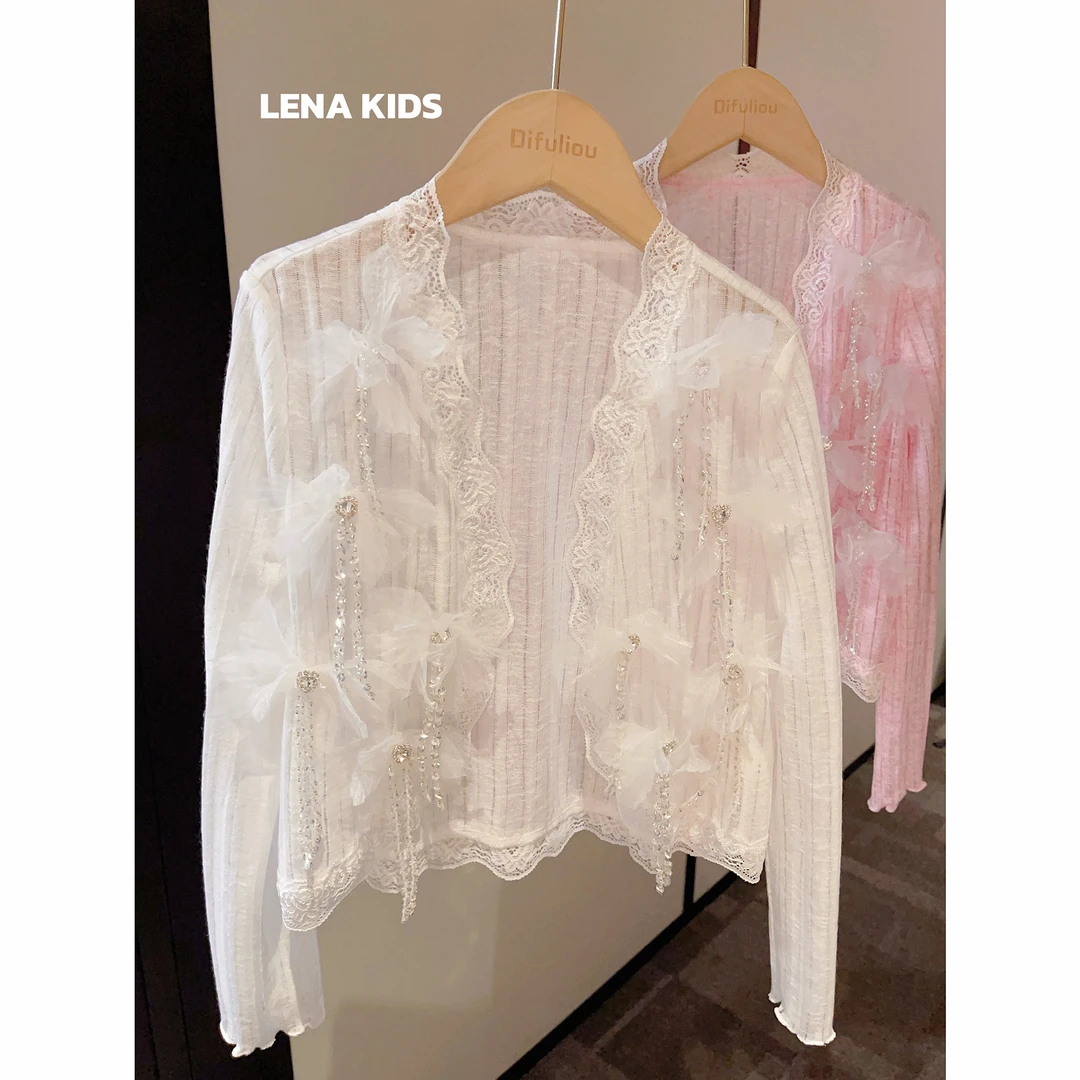 【现货】PP·Twinkle【超仙蕾丝·带钻流苏空调开衫】高定女宝25040209