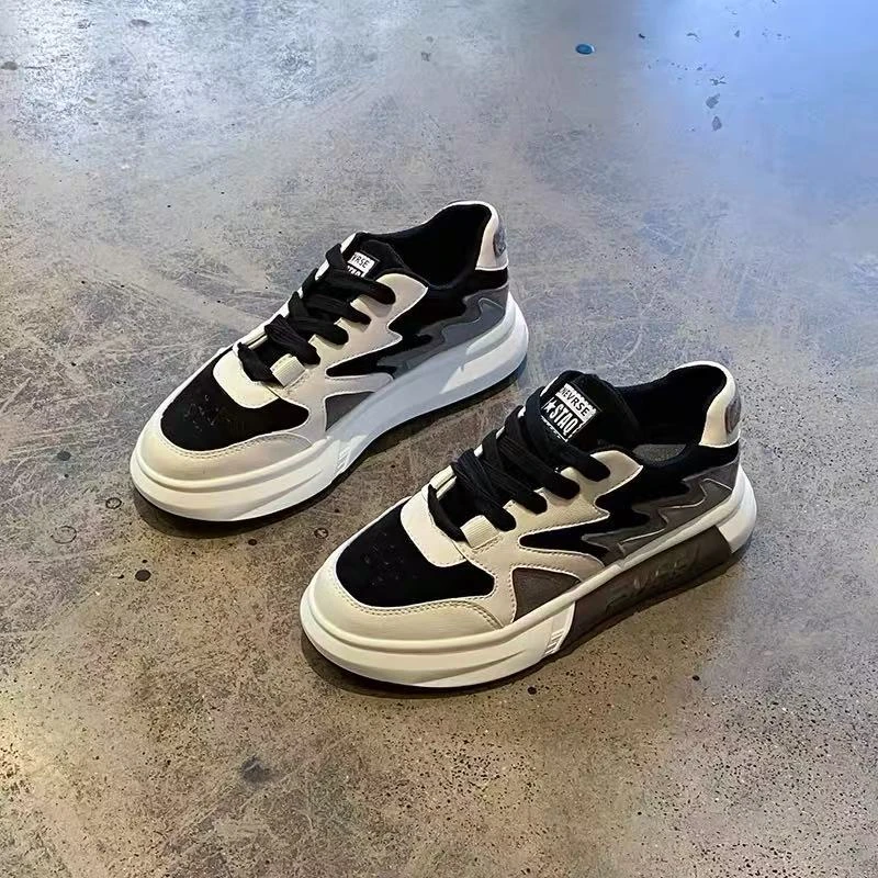 Z04真皮老爹鞋女ins潮厚底复古休闲鞋