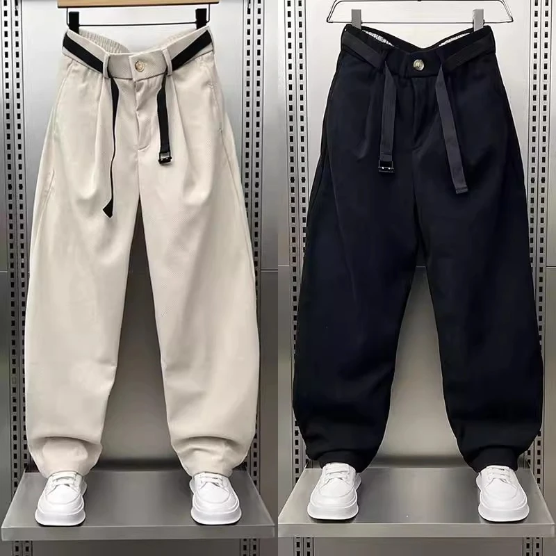 仓石一树2025秋冬新款弯刀裤男士美式复古长裤宽松时尚直筒休闲裤