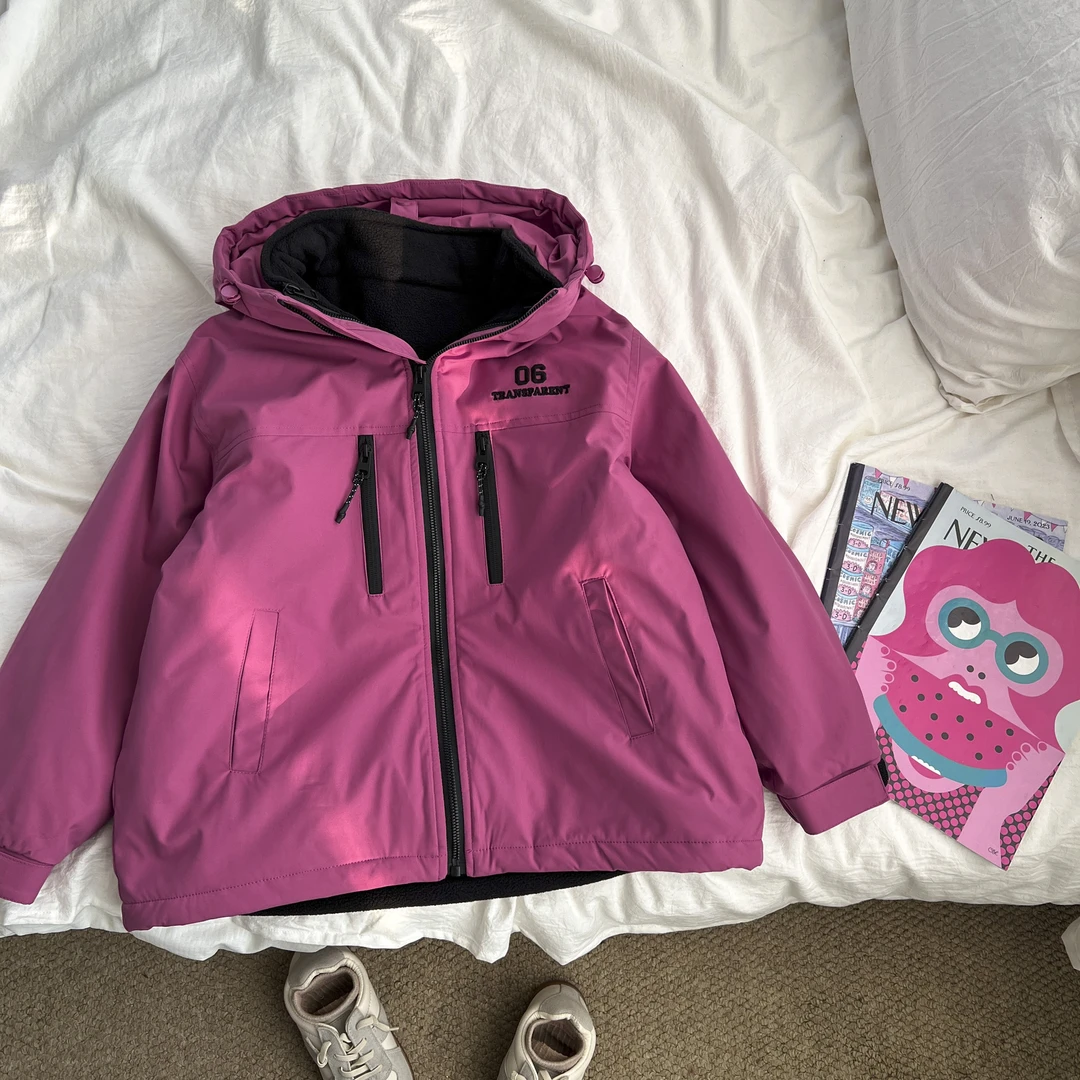 【原版】女童冬装连帽外套中大童保暖上衣儿童休闲衣服LZYDW59008