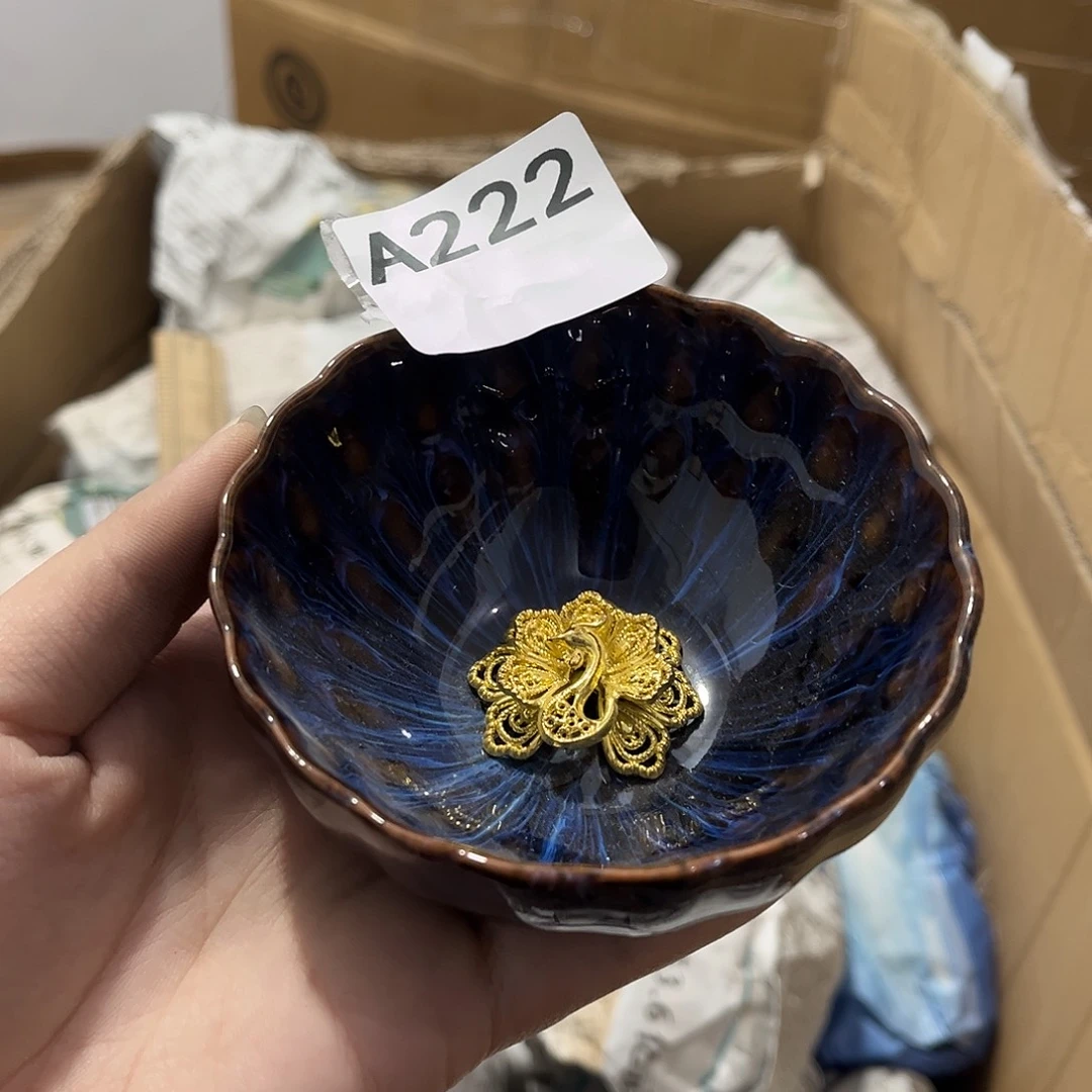 瓷片茶摆件工艺品摆件666
