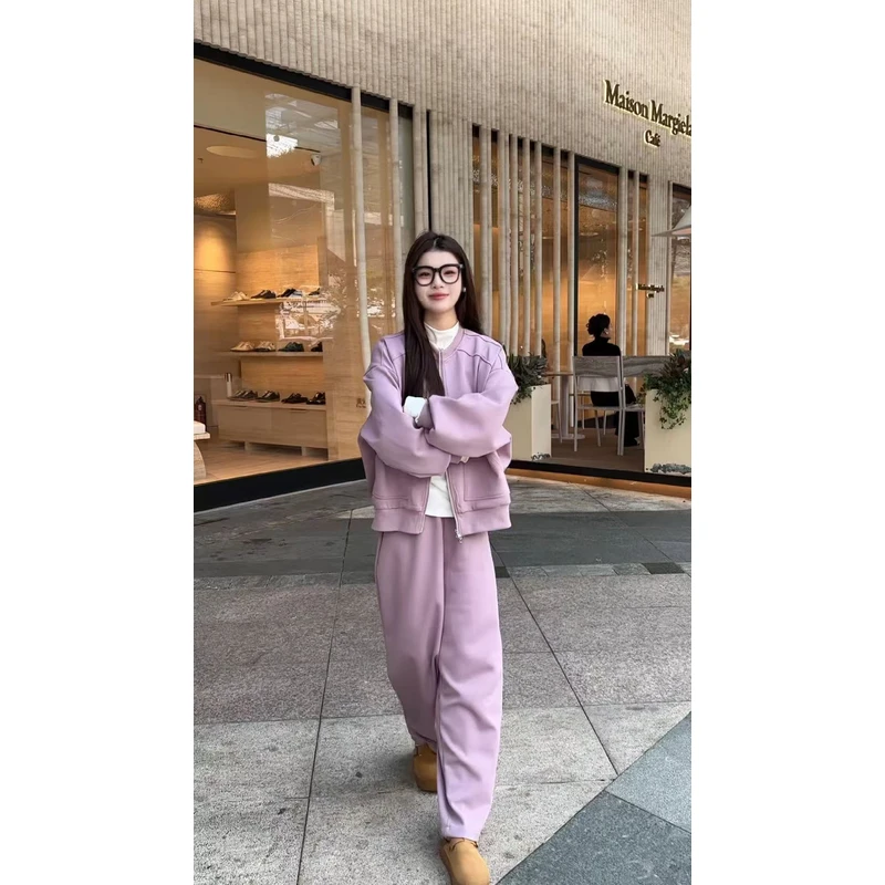 103-【巴克队长】春季显瘦卫衣两件套女百搭气质休闲裤高级时尚套装