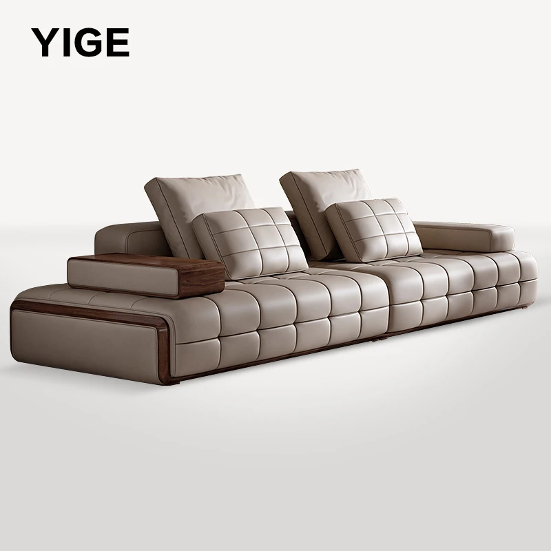 劳伦斯沙发头层真皮现代简约直排组合大户型意式极简2025新款