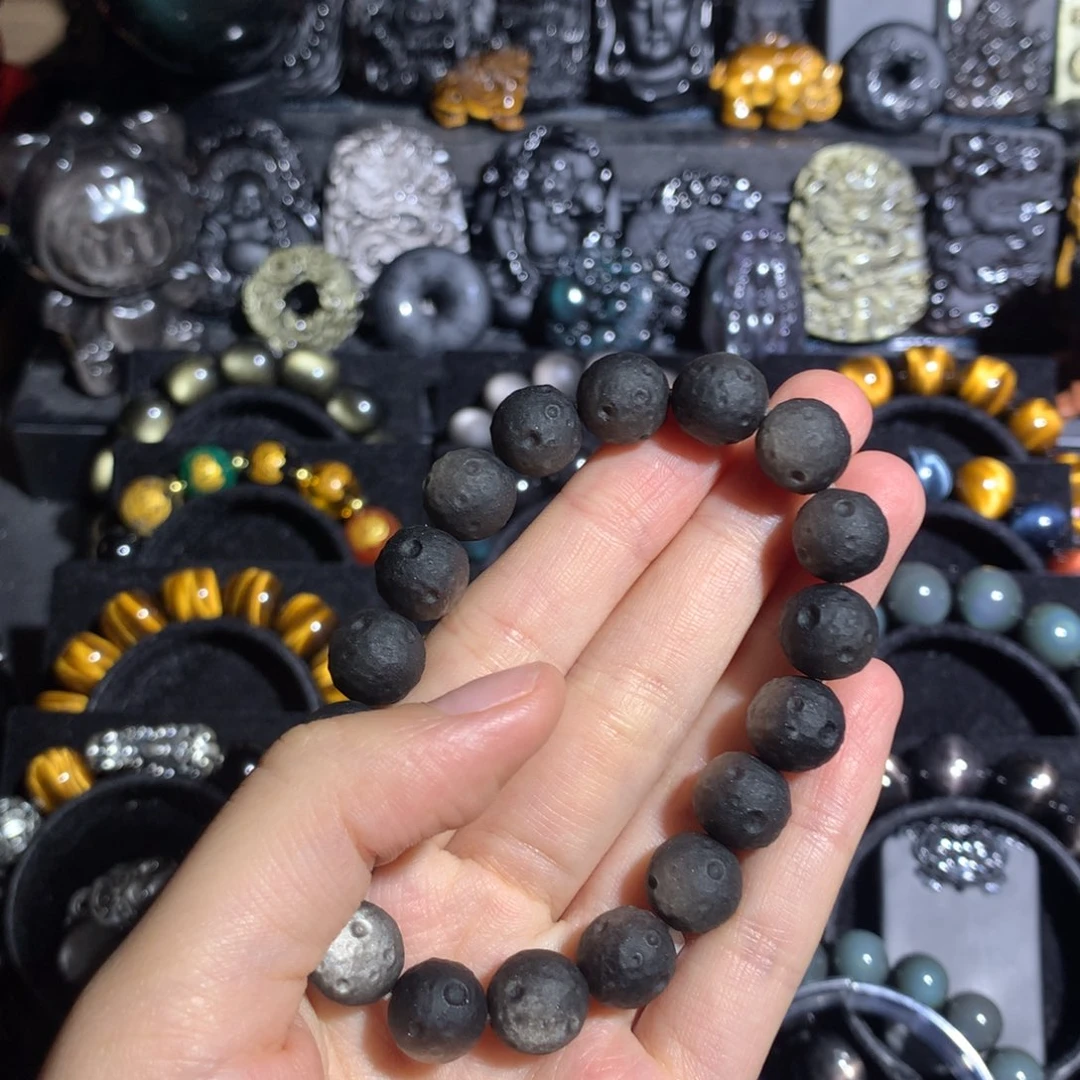 古***宁黑曜岩未镶嵌手串