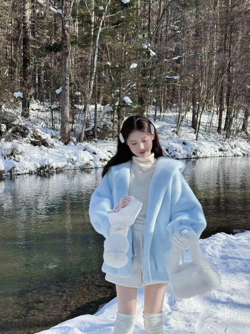妖精的美美 【冰雪奇缘】冬季连帽外套