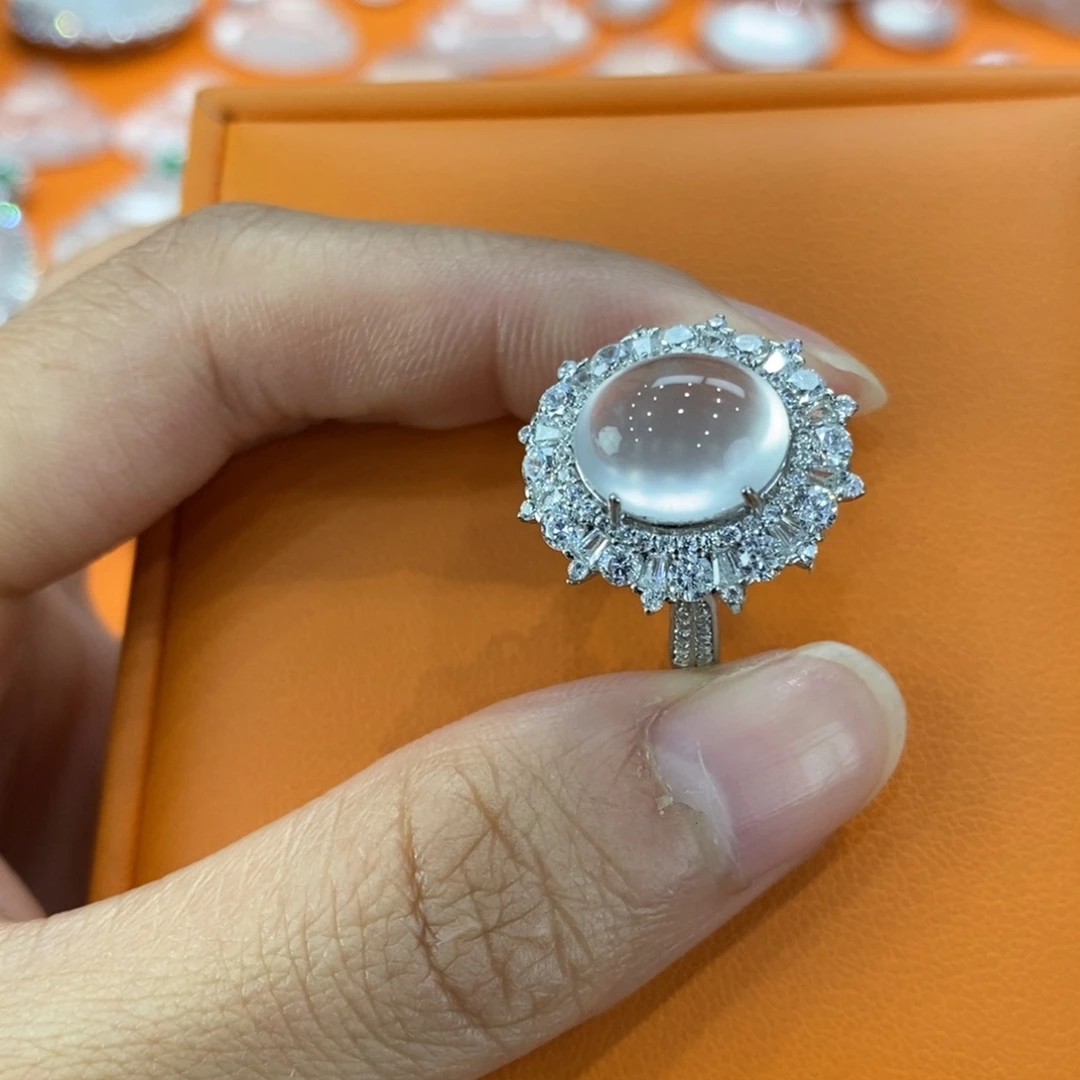 石英质玉吊坠(赠链)银S925镶嵌