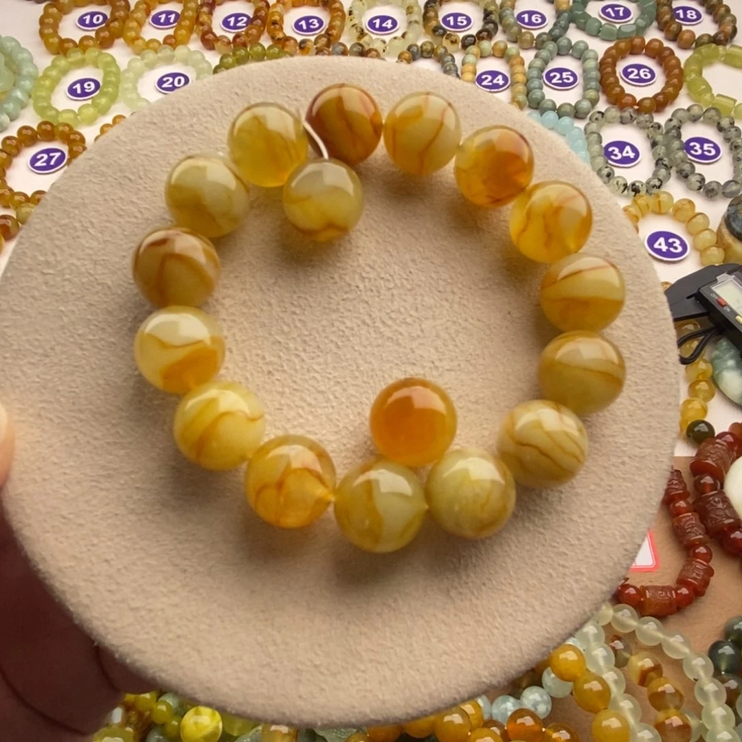 @***鑫蛇纹石玉未镶嵌手串