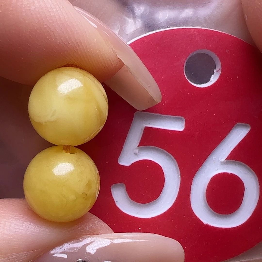 蜜蜡未镶嵌珠宝奇石微瑕9mm圆珠