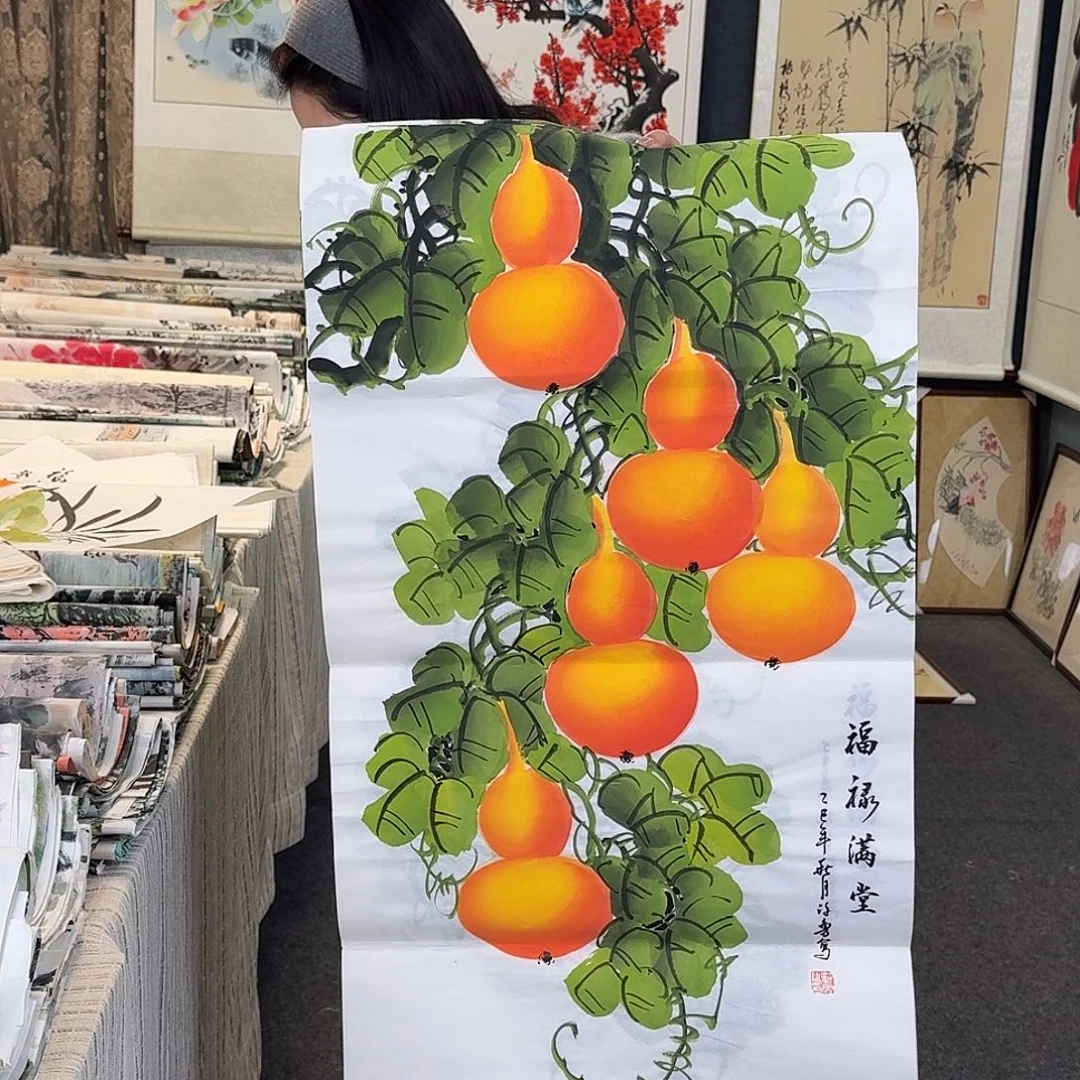 纯手绘国画作品好看三尺