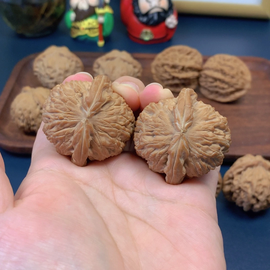 A***C把件文玩核桃白狮子40尺