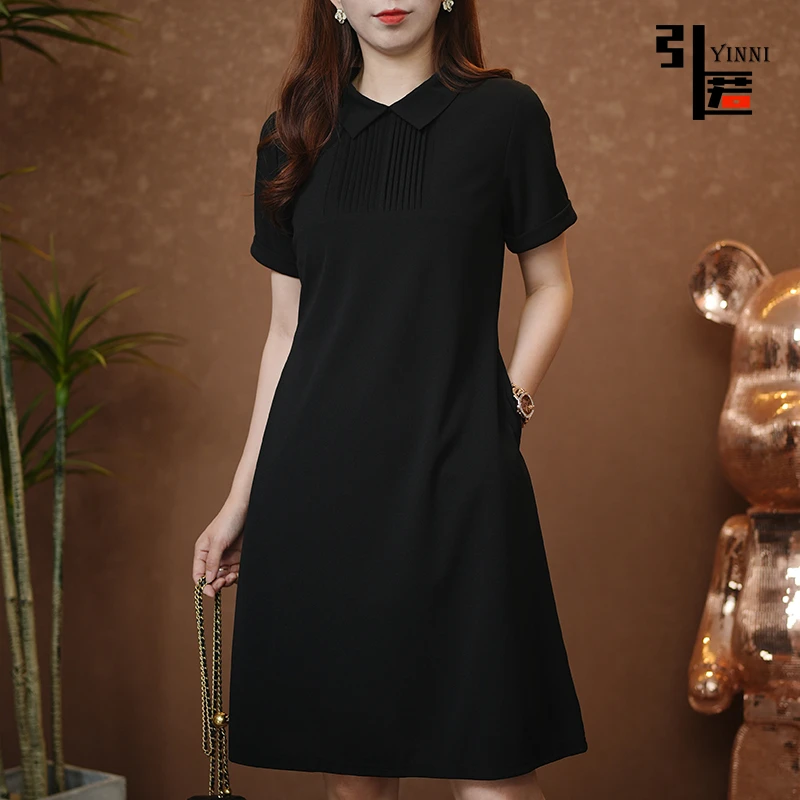 引匿(现货)A961捻丝乱麻夏季气质显瘦时尚短袖连衣裙 2025夏