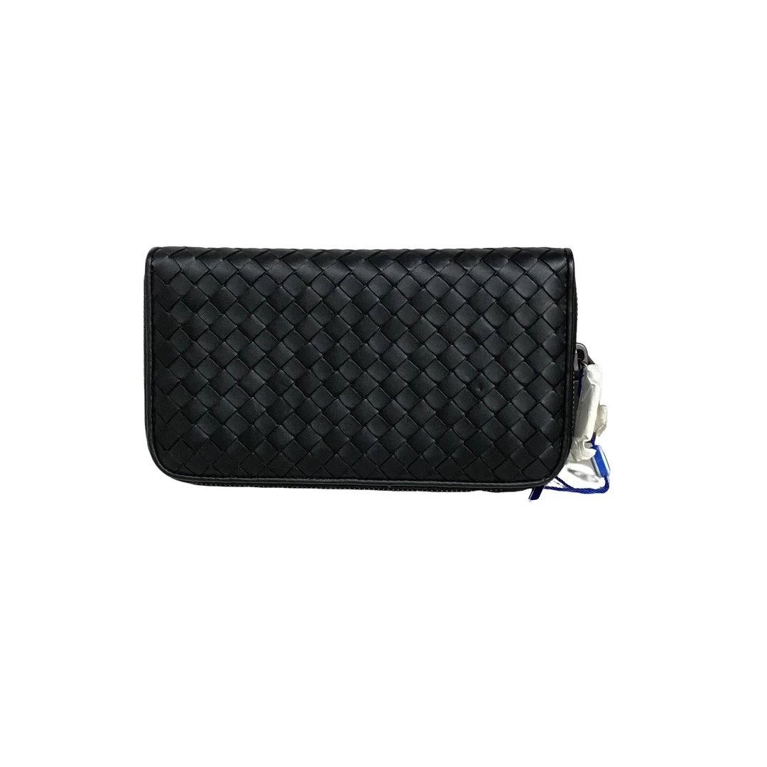 未使用 BOTTEGA VENETA/葆蝶家 葆蝶家全皮编织长款拉链钱包606