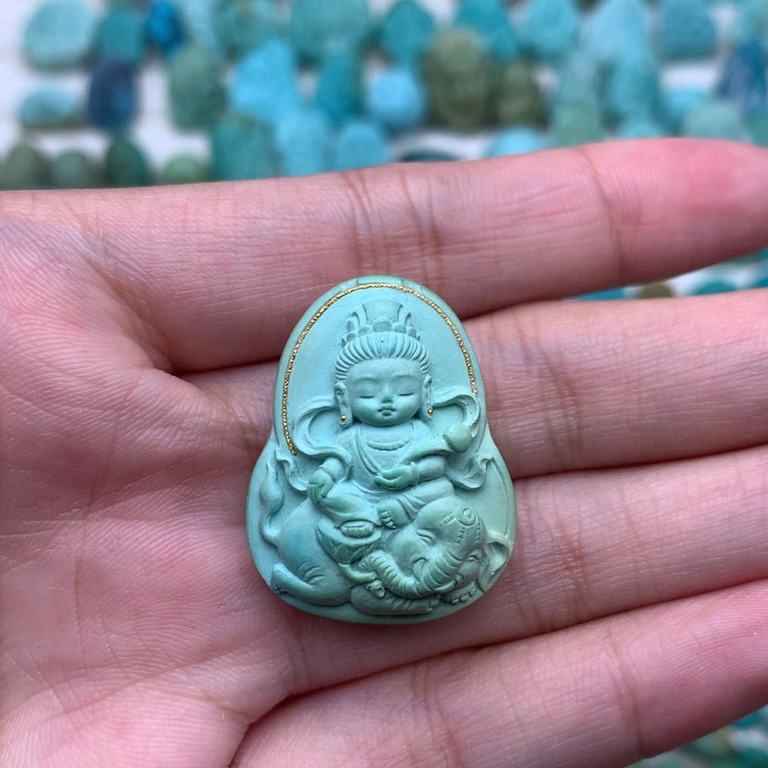 未镶嵌绿松石珠宝奇石