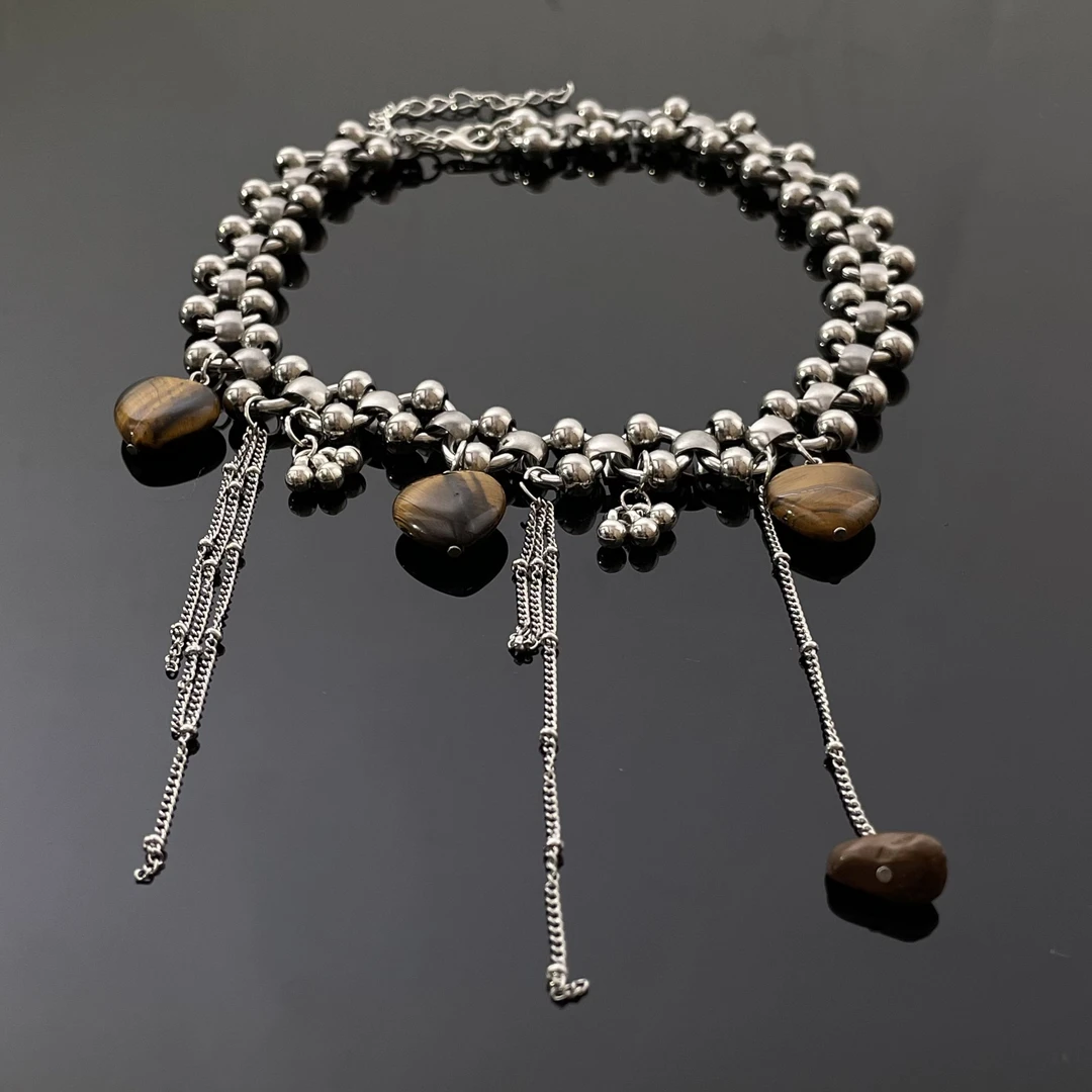 合金项链 X5148-1潮流轻奢百搭个性高级感时尚小众设计感流苏项链