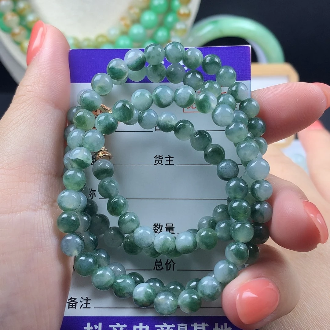 手链翡翠未镶嵌卡5.9