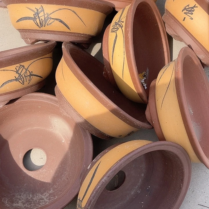 紫砂花盆100-9。22.5-8.5