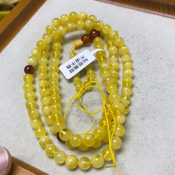 蜜蜡未镶嵌裸石串