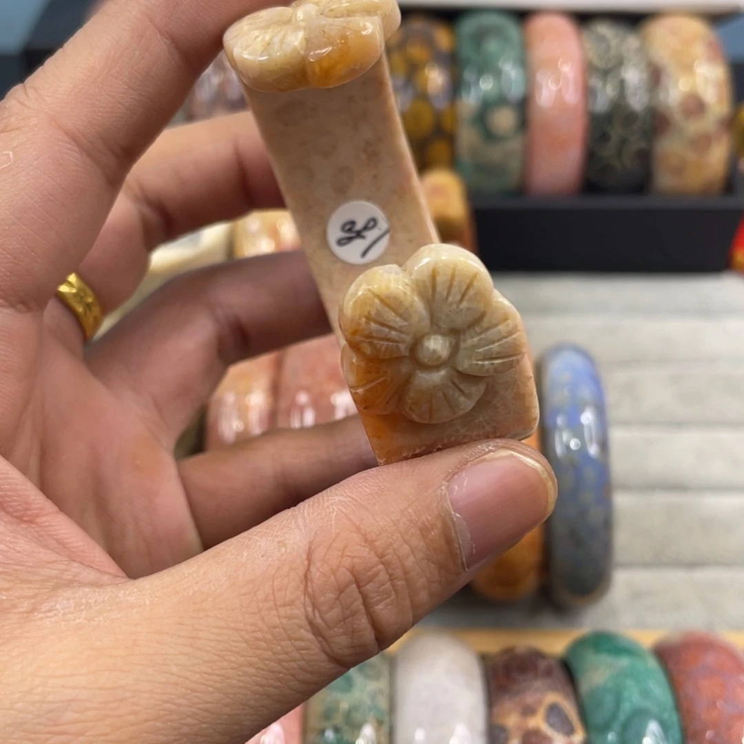 银S925镀金镶嵌手镯硅化玉