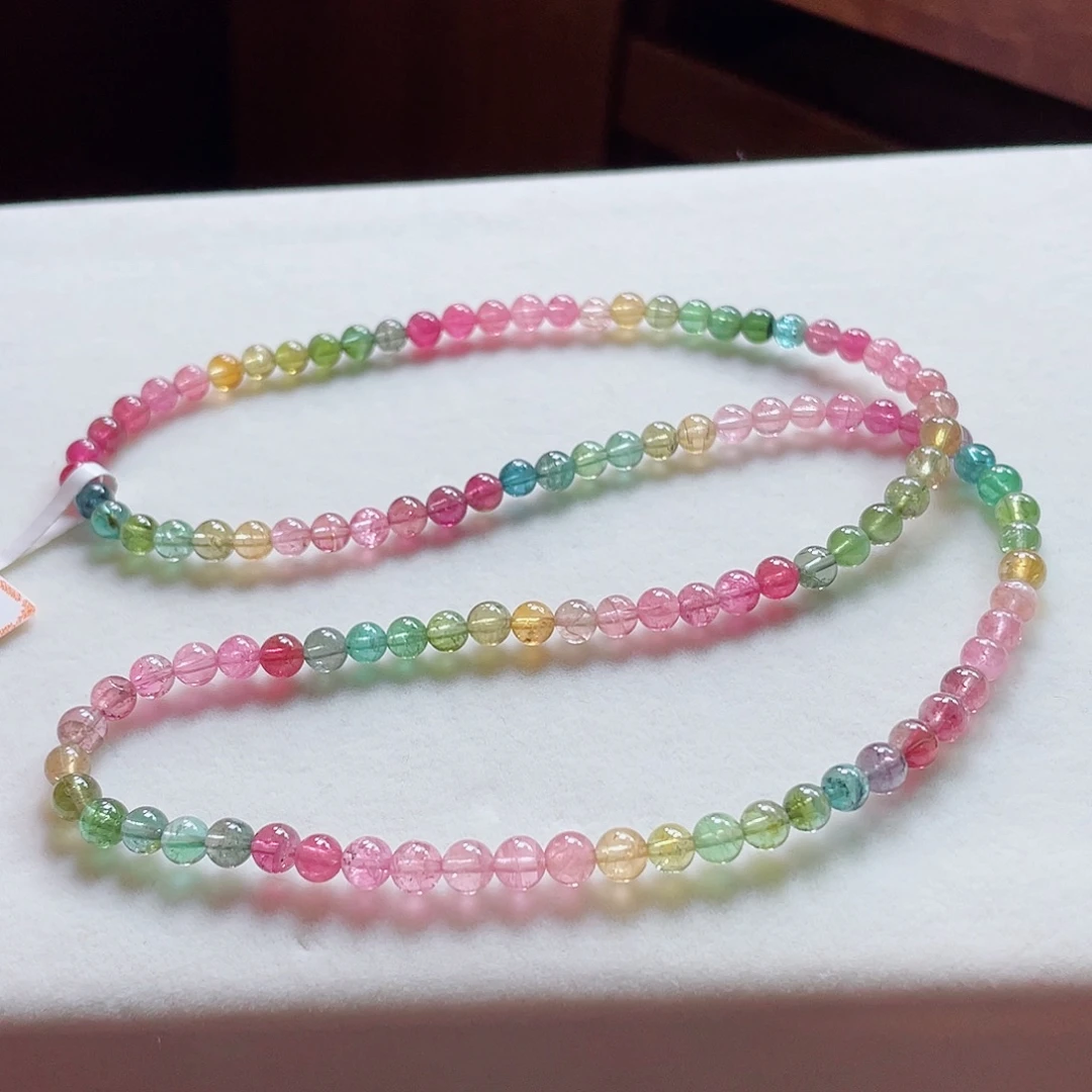 碧玺未镶嵌手链5.2mm左右