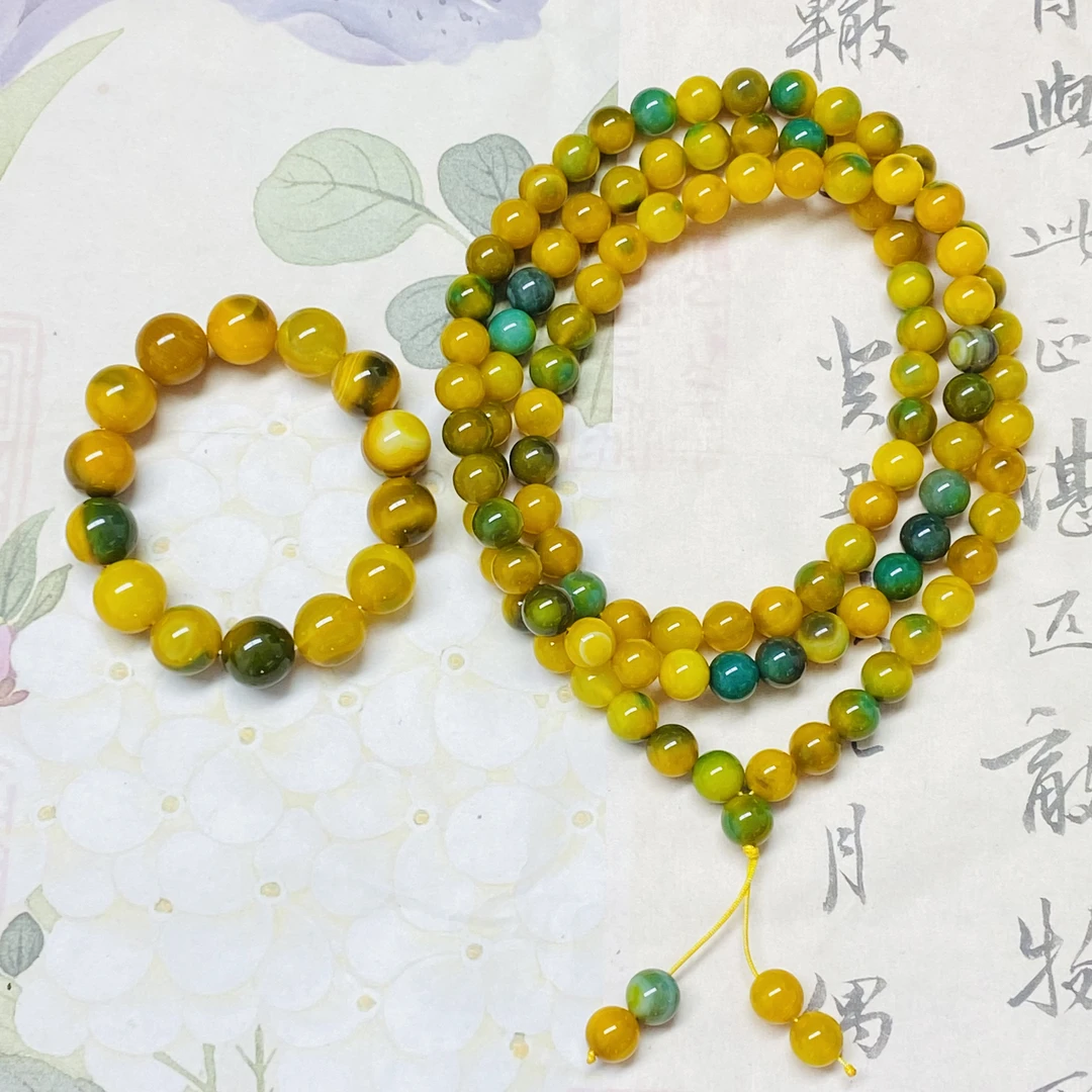 【甄选】A148万古牛黄龙胆参手串项链一套-多样性发货