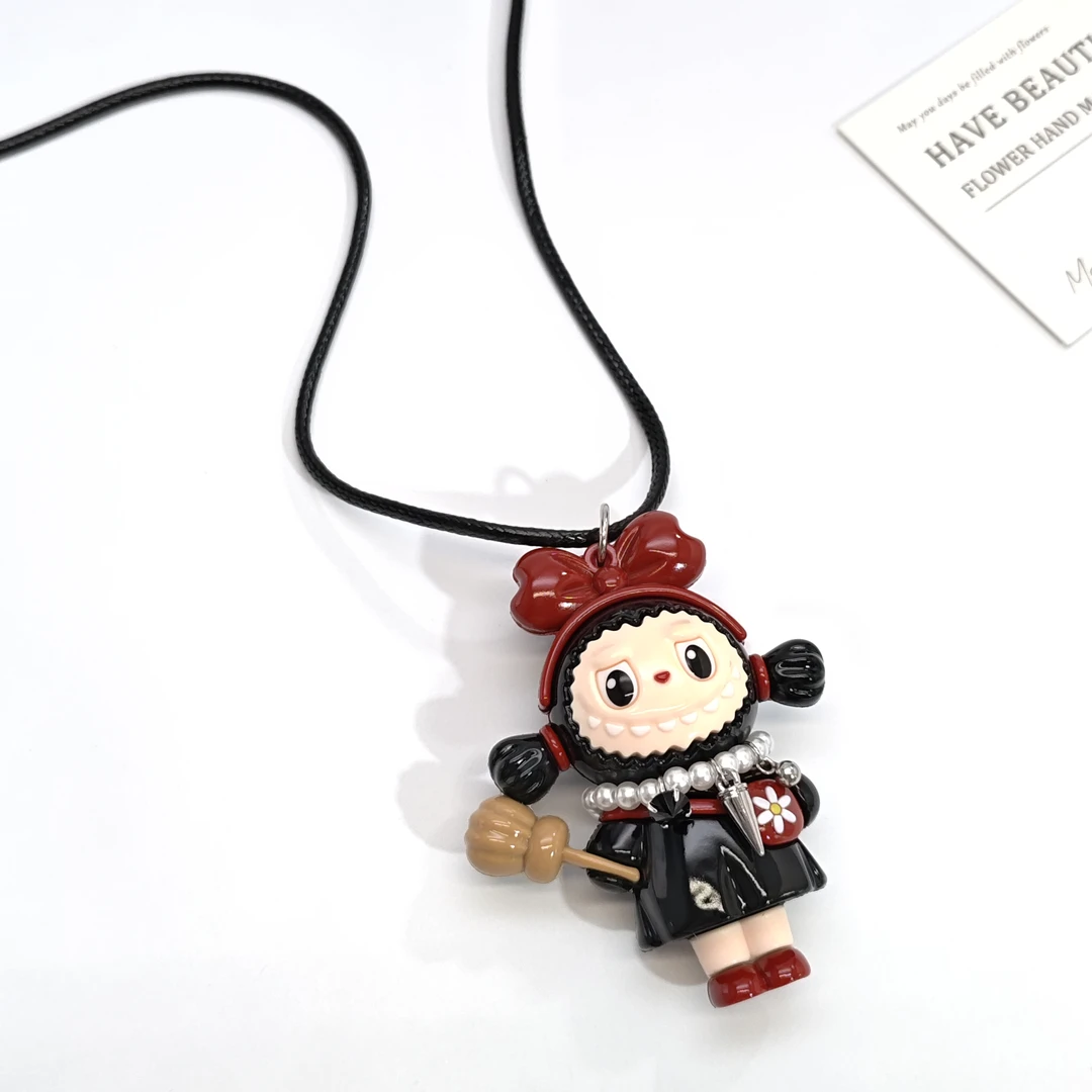 铜合金皮质项链 06751甜酷时尚可爱卡通形象长款个性项链