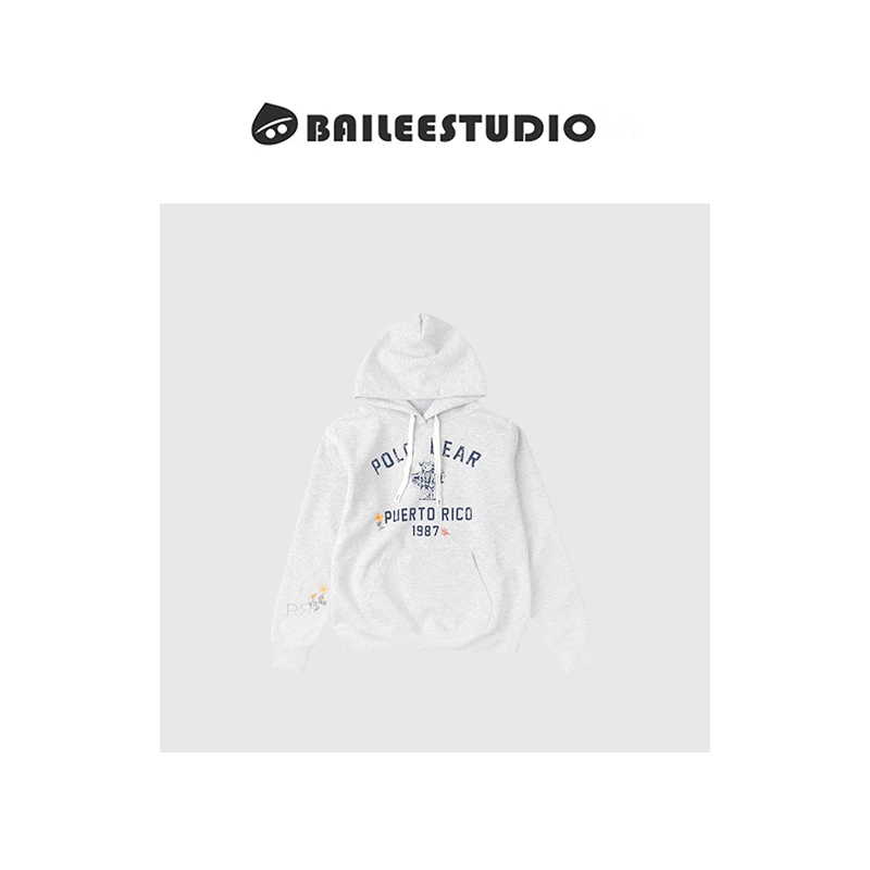 【柏栗良品】2025春新品~日系风简约百搭印花减龄连帽长袖卫衣0925