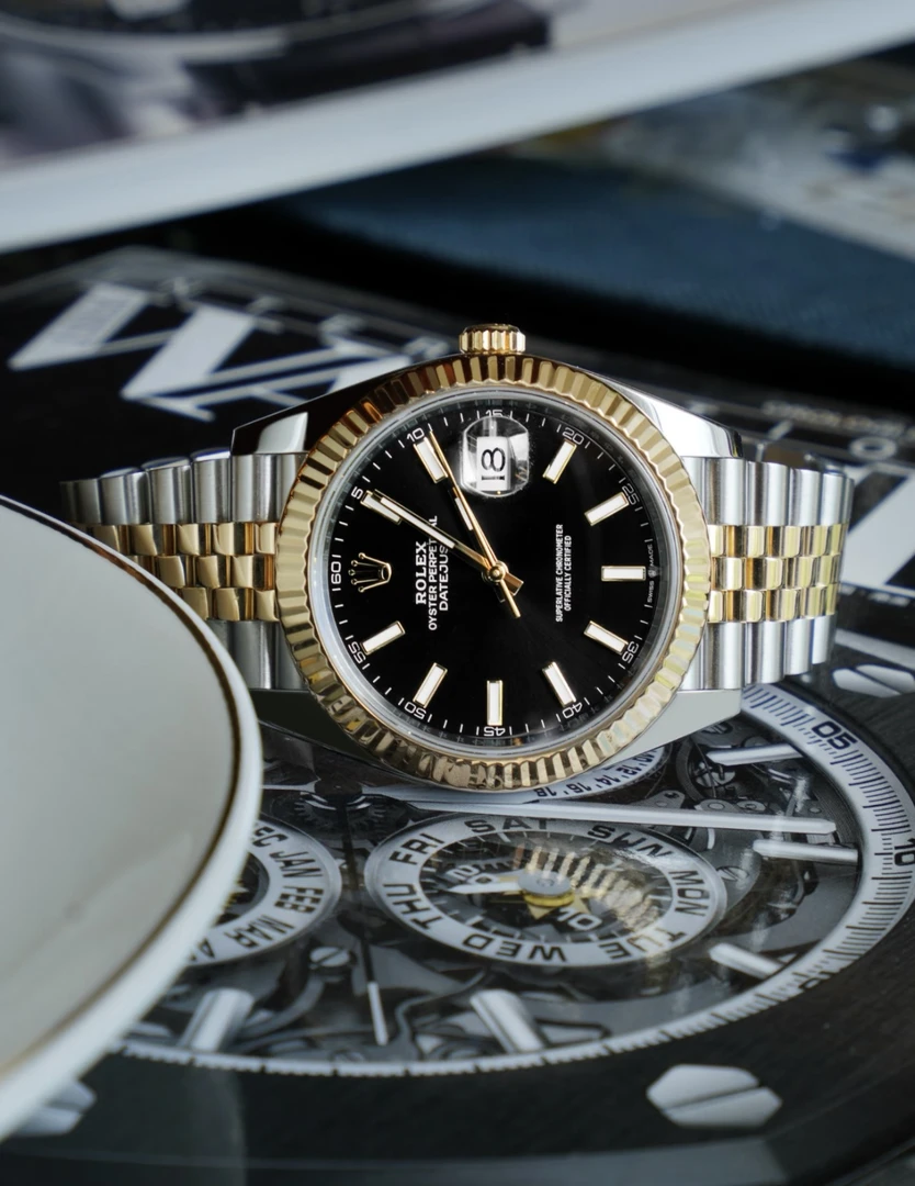 未使用 Rolex/劳力士 126333-0014间金黑条 25年4月卡全新未使用