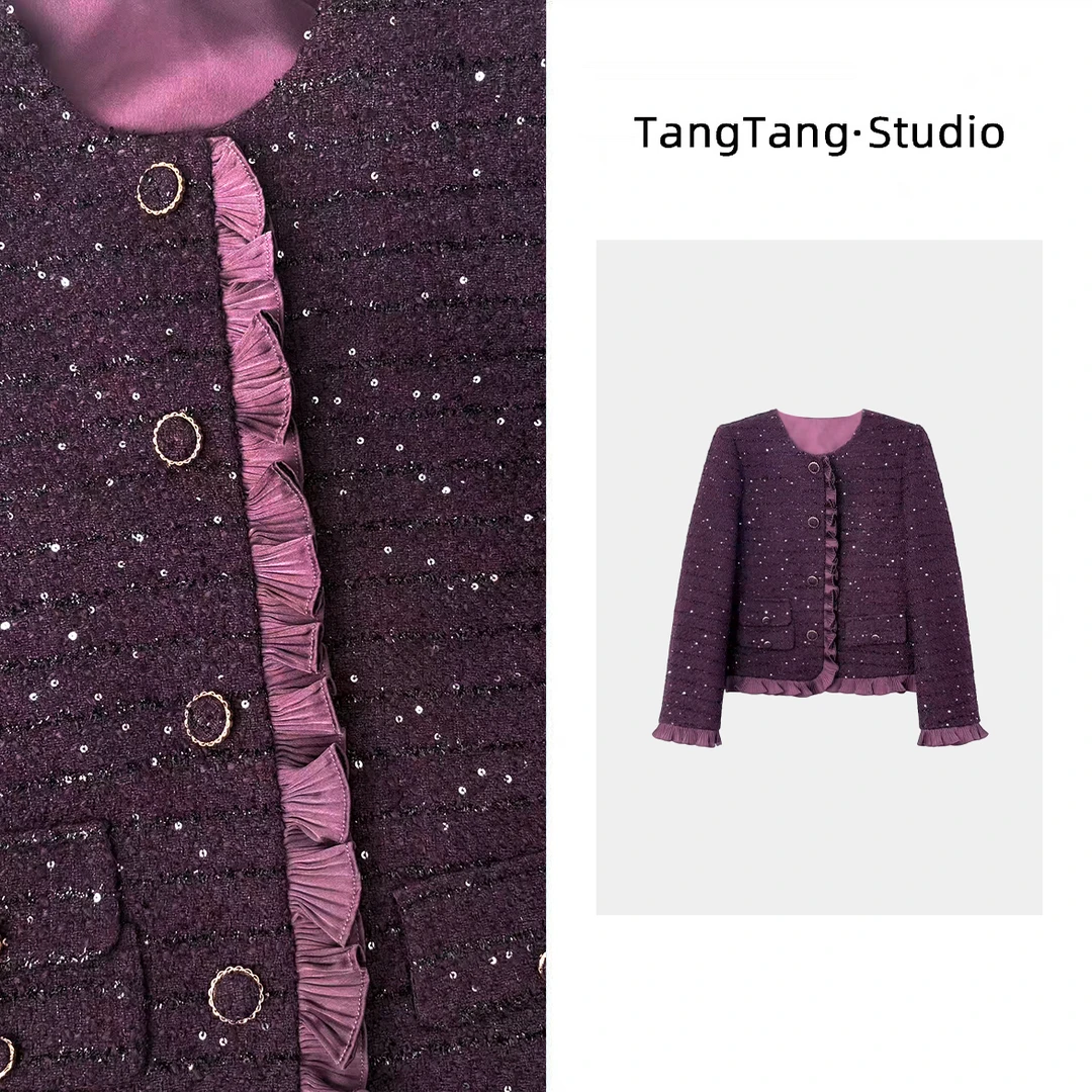 【TangTang·Studio】紫罗兰小香外套高级气质显瘦女装外套-2500012
