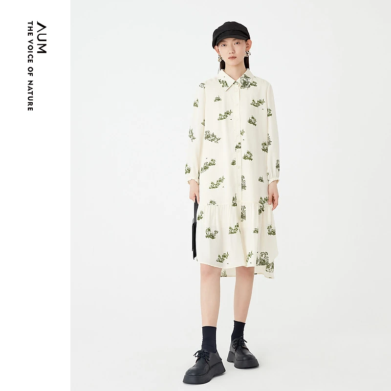 【粉丝专享】AUM/噢姆时尚休闲女士宽松连衣裙M1DE31926
