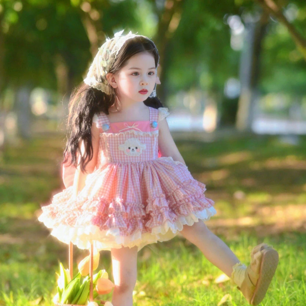 女童连衣裙夏装新款公主裙儿童小清新洛丽塔洋气蓬蓬裙森系复古裙